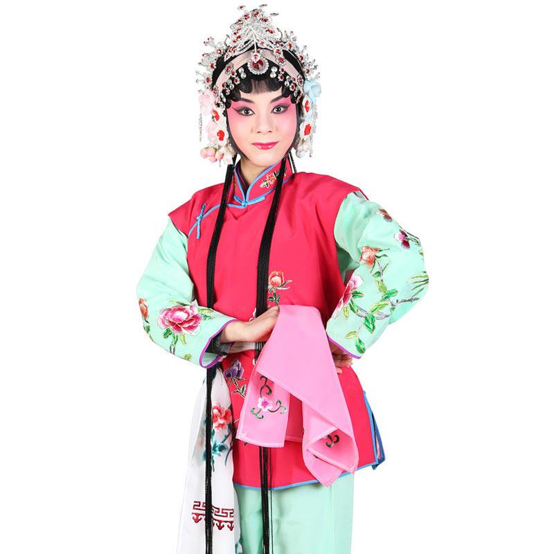 京剧戏剧旦角小花旦女短坎夹戏曲丫环坎肩背心小旦衣丫鬟演出服装_7折